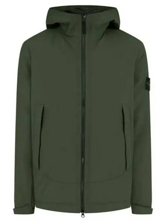 Primaloft Insulation Soft Shell-R Hooded Jacket Dark Green - STONE ISLAND - BALAAN 2