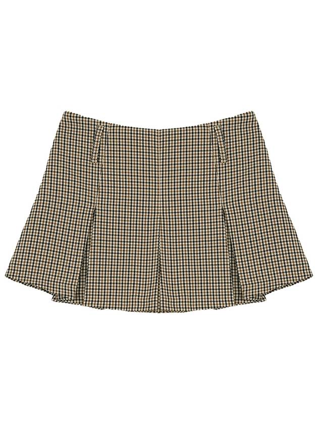 Low rise pleated skirt beige - HIGH SCHOOL DISCO - BALAAN 3