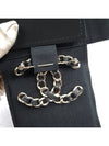 CC Logo Chain Metal Brooch Black - CHANEL - BALAAN.