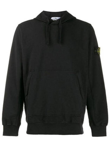 Wappen Patch Pocket Hoodie Black - STONE ISLAND - BALAAN 1