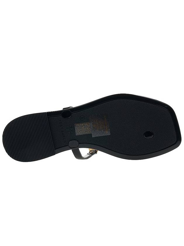 Roxanne Jelly Logo Flip Flops Black - TORY BURCH - BALAAN 6