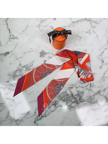 Springs Twilly Bandeau Petite Scarf Orange Rose Greece H063932S - HERMES - BALAAN 1