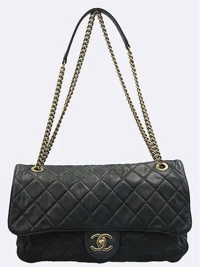 Green color leather SHIVA FLAP gold logo chain shoulder bag - CHANEL - BALAAN 2