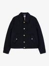 Military Weight Cashmere Jacket Navy - THOM BROWNE - BALAAN 2