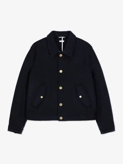 Military Weight Cashmere Jacket Navy - THOM BROWNE - BALAAN 2