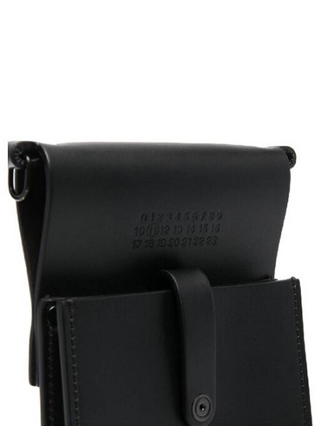 Leather Cell Phone Holder Black - MAISON MARGIELA - BALAAN 5