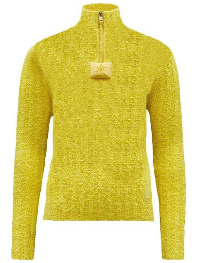 Half Zip-Up Knit Top Yellow - MONCLER - BALAAN 2