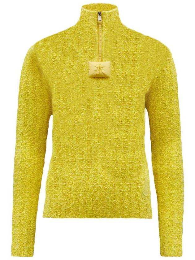 Half Zip-Up Knit Top Yellow - MONCLER - BALAAN 9