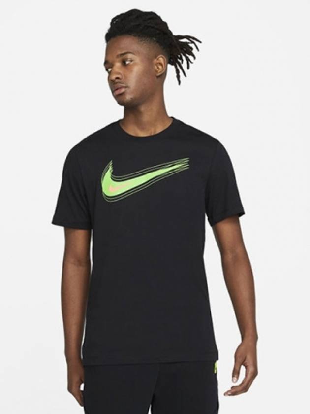 Multi Swoosh Short Sleeve T-Shirt Black - NIKE - BALAAN 2