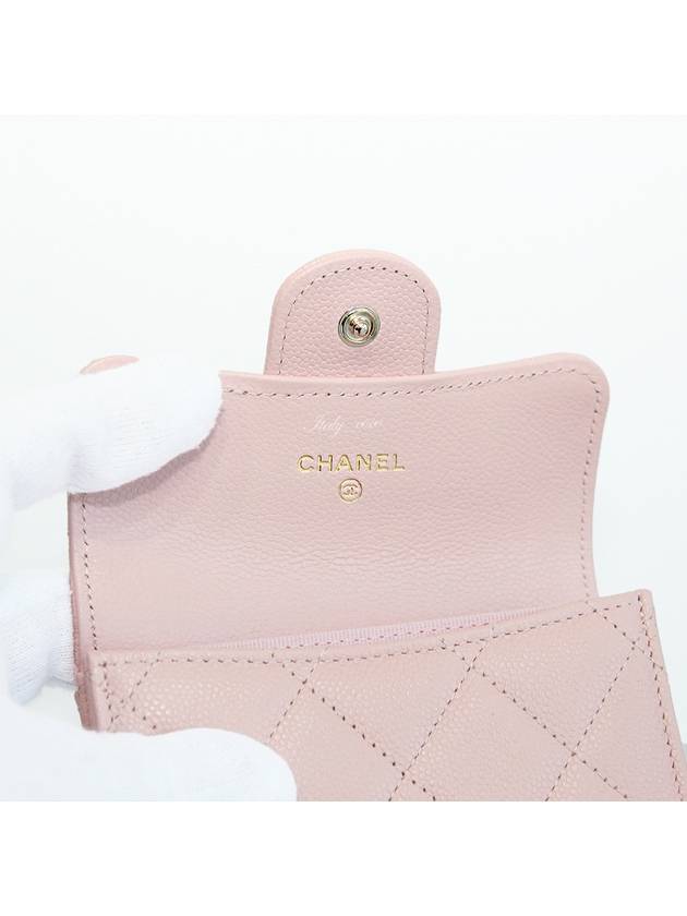 Women's Classic Flap Calfskin Card Wallet Pink - CHANEL - BALAAN 10