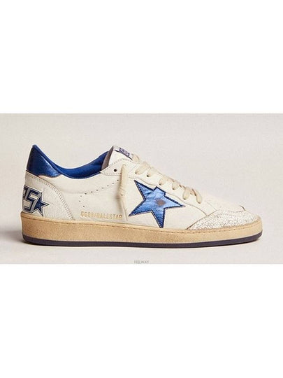 Men's Blue Tab Blue Star Low Top Sneakers White - GOLDEN GOOSE - BALAAN 2