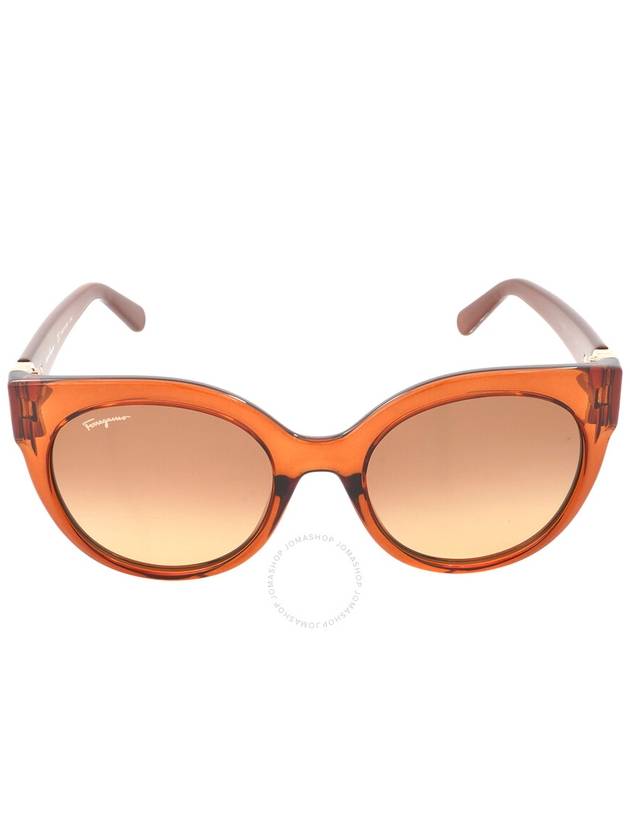 Eyewear Cat Eye Sunglasses Brown - SALVATORE FERRAGAMO - BALAAN 3