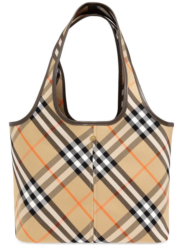 Check Small Tote Bag Sand - BURBERRY - BALAAN 4