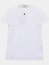 Embroidered Logo Short Sleeve T-Shirt White - VIVIENNE WESTWOOD - BALAAN 3