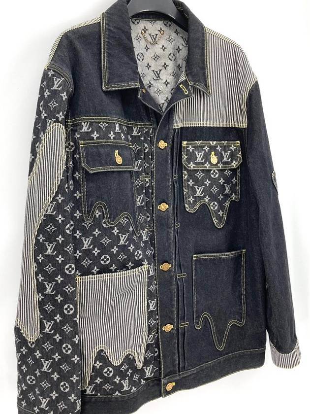 Nigo2 Crazy Denim Black and Blue Jacket - LOUIS VUITTON - BALAAN 3