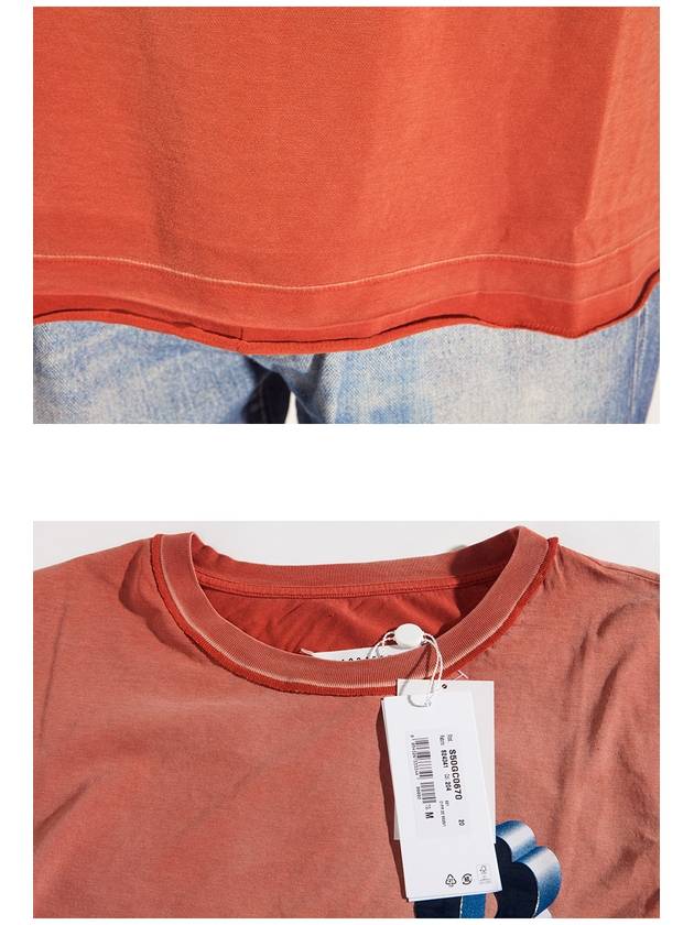 Chest Logo Print Short Sleeve T-Shirt Orange - MAISON MARGIELA - BALAAN 4