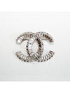 CC Strass Crystal Brooch Silver - CHANEL - BALAAN 9