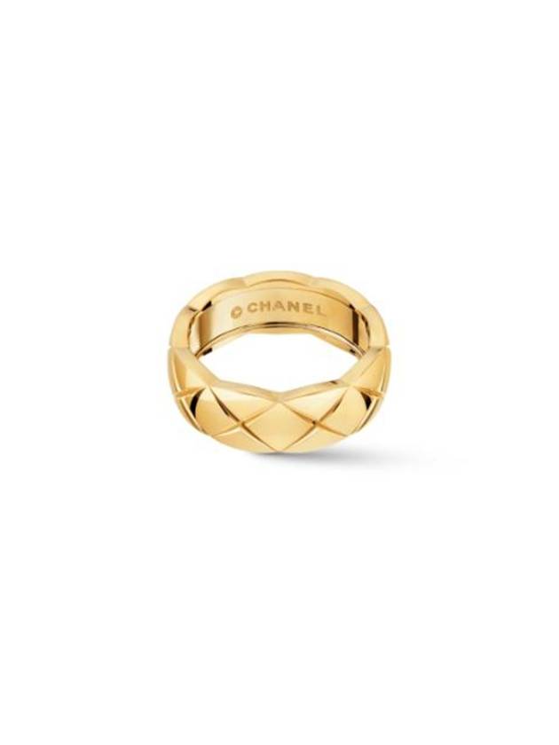 Coco Crush Quilted Motif Small Ring Gold - CHANEL - BALAAN 3