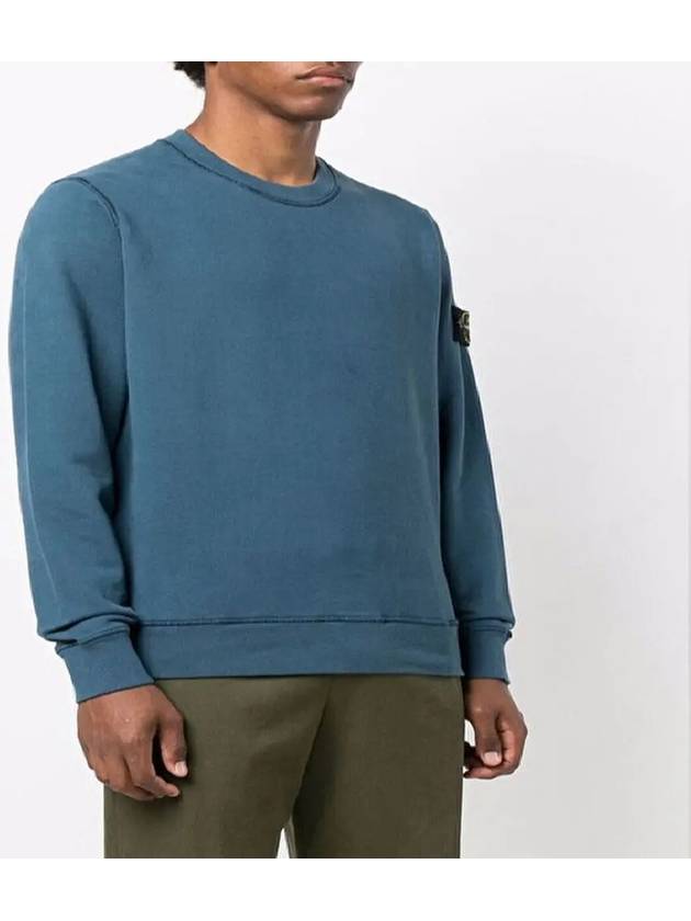 Wappen Patch Crewneck Sweatshirt Emerald Blue - STONE ISLAND - BALAAN 4