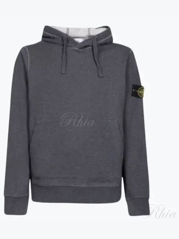 Signature Logo Patch Hoodie Grey - STONE ISLAND - BALAAN 2