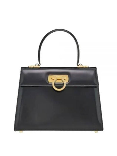 Iconic Large Tote Bag Black - SALVATORE FERRAGAMO - BALAAN 2