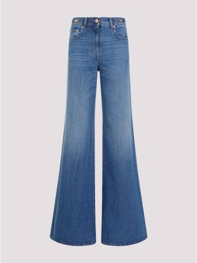 Denim Straight Pants 1014104 1A10023 1D030 MEDIUM BLUE - VERSACE - BALAAN 1