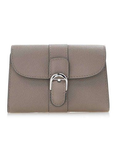 Brillant Rodeo Calf Leather Card Wallet Tourterelle - DELVAUX - BALAAN 1