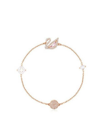 Women's Dazzling Swan Bracelet Pink - SWAROVSKI - BALAAN 1