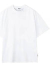 Maxi Back Logo Cotton Short Sleeve T-Shirt White - MSGM - BALAAN 2