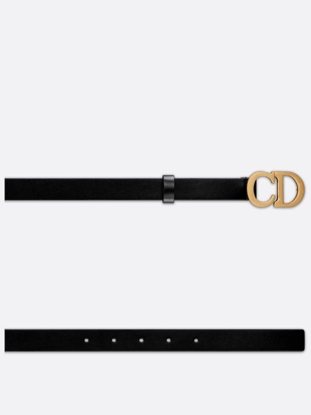 Saddle 20mm Ultrasmooth Calfskin Leather Belt Black - DIOR - BALAAN 6