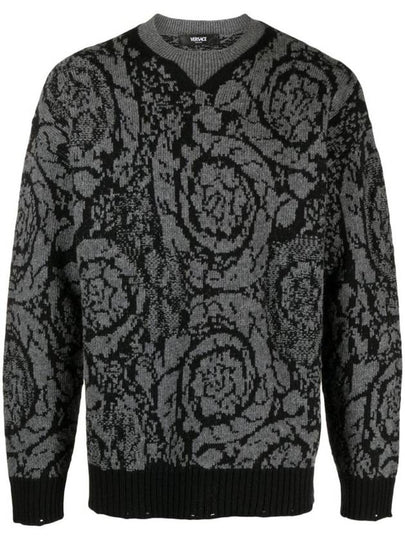 Barocco Pattern Virgin Wool Sweater 10134001A09516 - VERSACE - BALAAN 2