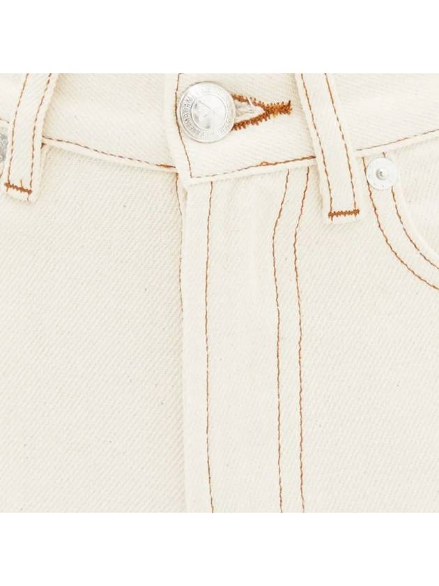 Women's Iron Cotton Straight Pants Ivory - A.P.C. - BALAAN.