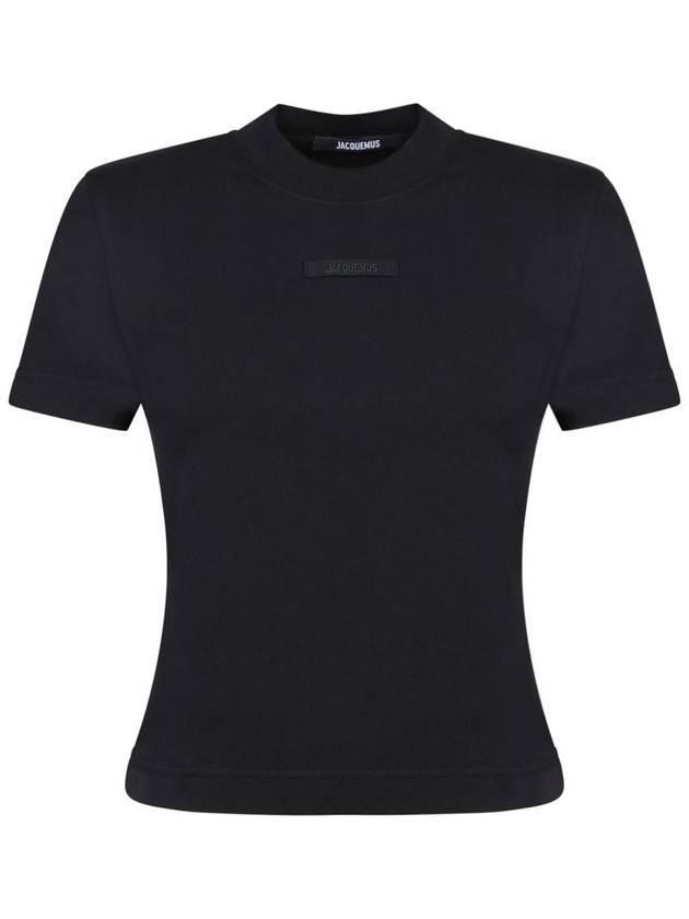 Le Gros Grain Short Sleeve T-Shirt Black - JACQUEMUS - BALAAN 2