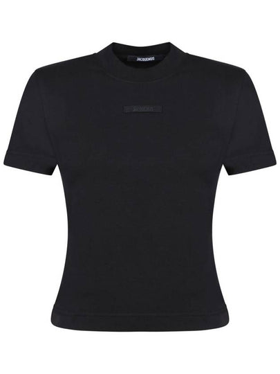 Le Gros Grain Short Sleeve T-Shirt Black - JACQUEMUS - BALAAN 2