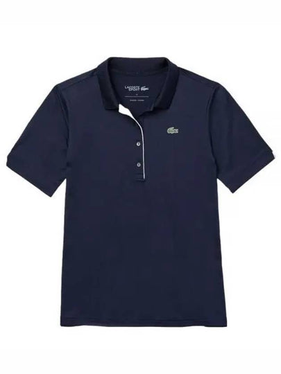 Women's Golf Performance Ultra Dry Short Sleeve Polo Shirt Navy - LACOSTE - BALAAN 2