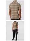 Small Scale Check Stretch Short Sleeve Shirt Archive Beige - BURBERRY - BALAAN 6