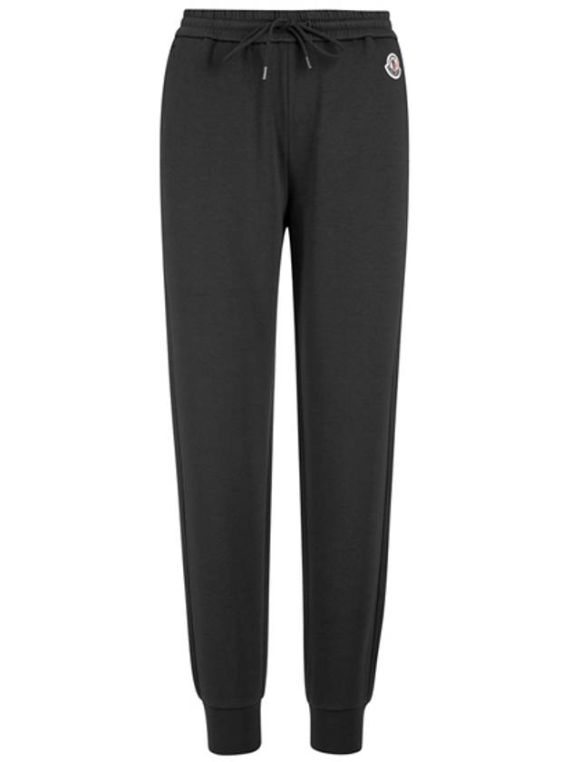 Women's Logo Patch Jogger Track Pants Black - MONCLER - BALAAN 2