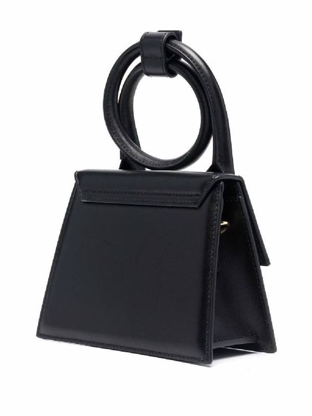 Le Chiquito Noeud Coiled Leather Tote Bag Black - JACQUEMUS - BALAAN 4