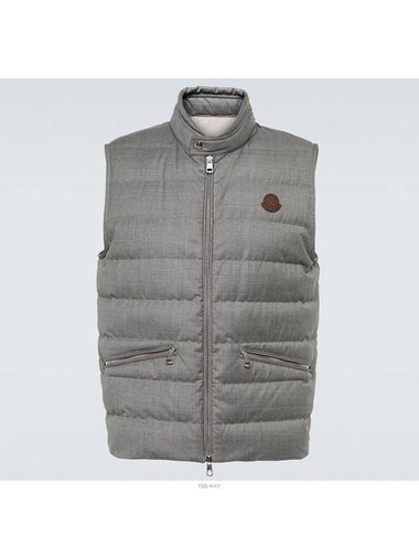 1A00121 595SB 910 GALLIENNE Gray Vest - MONCLER - BALAAN 1