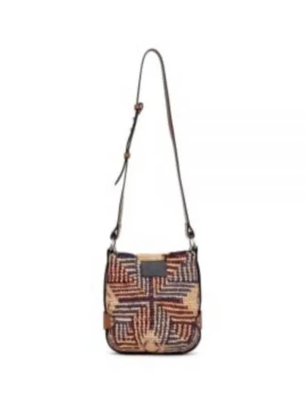 Bayia Mini Raffia Bucket Bag Navy Red - ISABEL MARANT - BALAAN 2