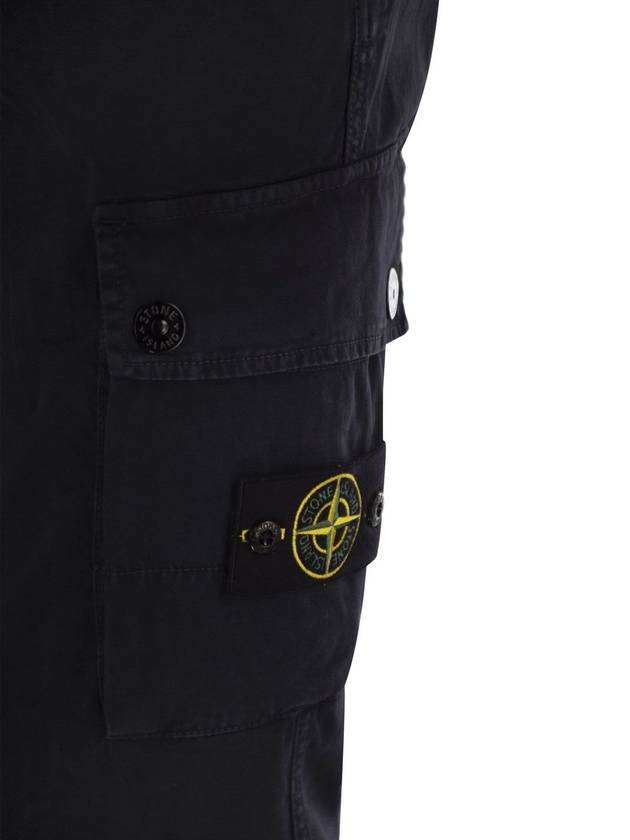 Compass Badge Cargo Straight Pants Blue - STONE ISLAND - BALAAN 5