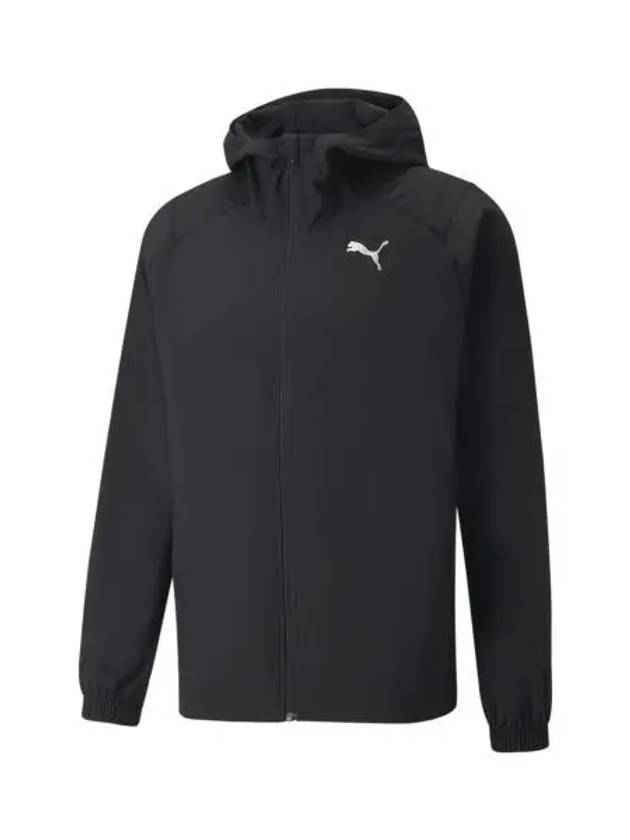 Train Vent Woven Zip-Up Hoodie Black - PUMA - BALAAN 1