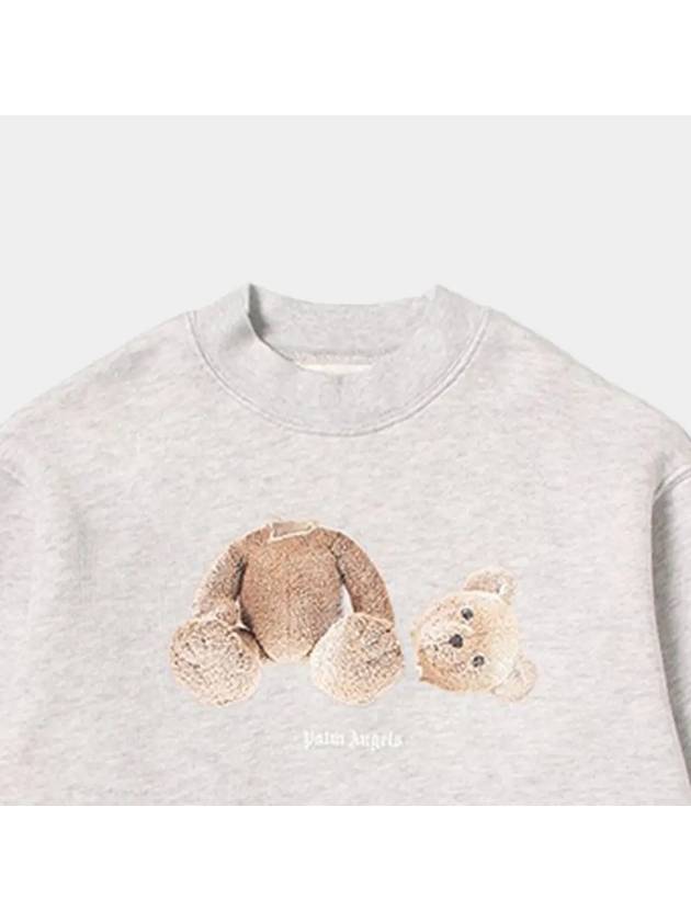 Kids Kill the Bear Crew Neck Sweatshirt Medium Gray PBBA001F21FLE001 0660 - PALM ANGELS - BALAAN 3