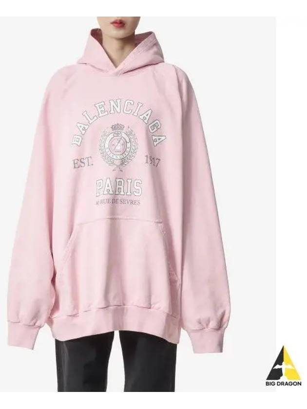 College Logo Hoodie Pink - BALENCIAGA - BALAAN 2