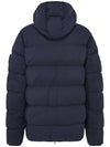 Seamless Logo Nylon Hooded Down Jacket Navy - STONE ISLAND - BALAAN 3