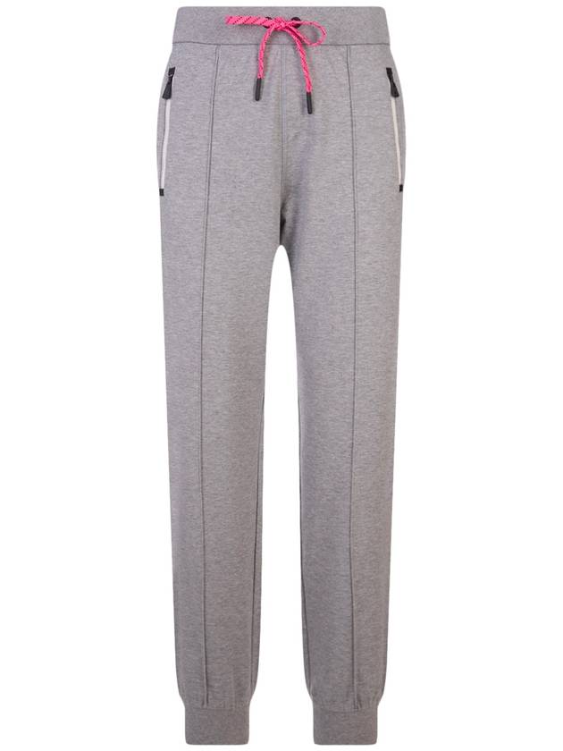 Drawstring Lounge Track Pants Gray - MONCLER - BALAAN 1