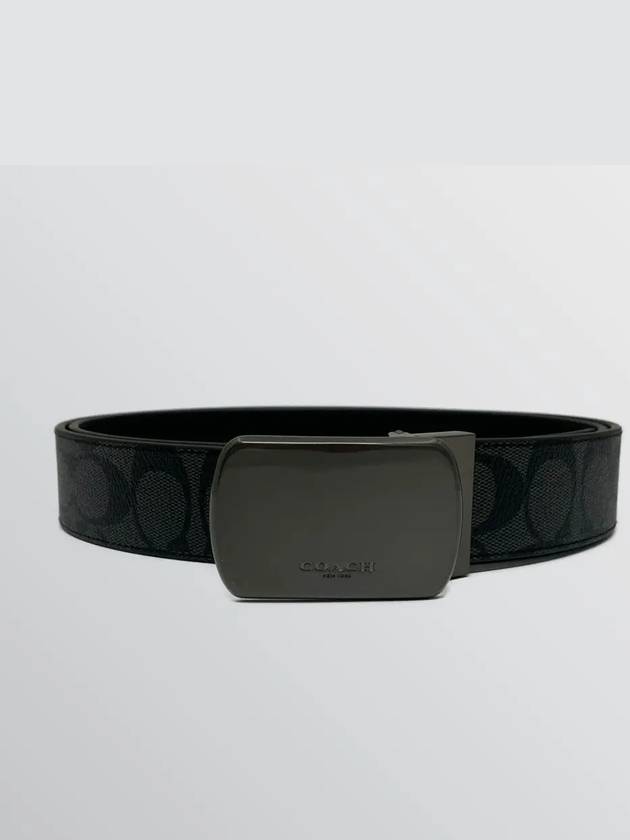 Debossed signature leather reversible belt - COACH - BALAAN 2