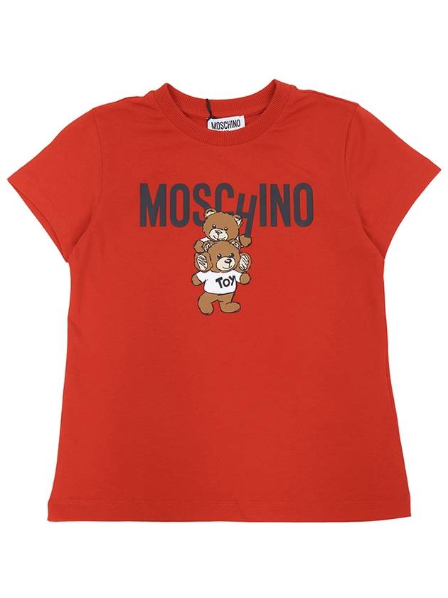 Kids short sleeved t shirt HVM04K LAA01 50109 Adults can wear - MOSCHINO - BALAAN 1