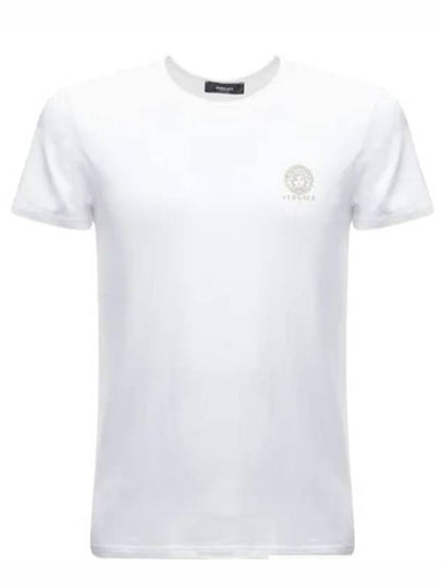 Men's Logo Medusa Cotton Short Sleeve T-Shirt White - VERSACE - BALAAN 2