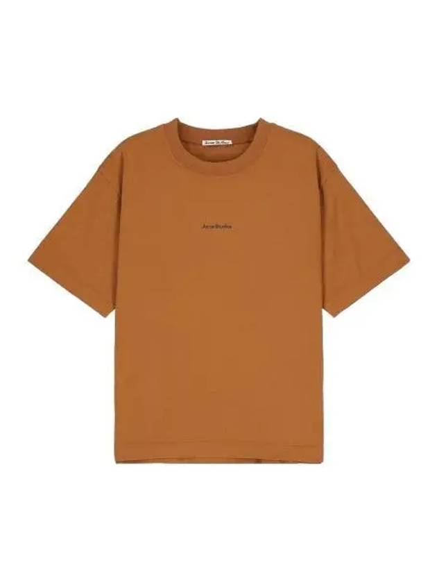 Logo Short Sleeve T Shirt Burnt Orange Tee - ACNE STUDIOS - BALAAN 1